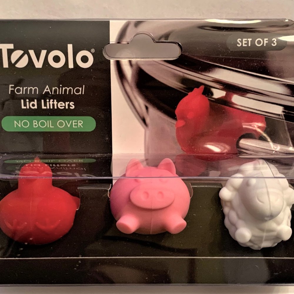 No Boil Over Silicone Pot Lid Lifters Farm Animals